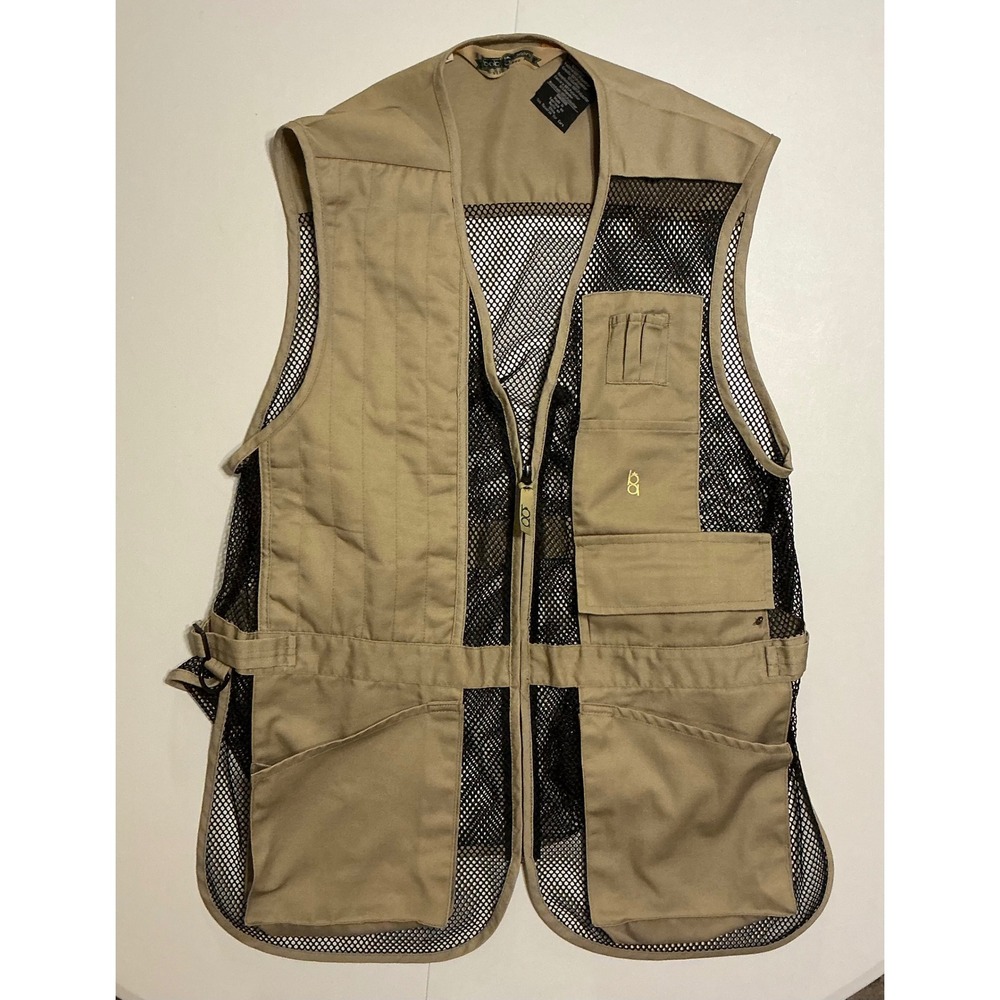 Bob Allen Shooting Vest Mens Large Tan Mesh‎ Tactical Utility Gorpcore Hunting